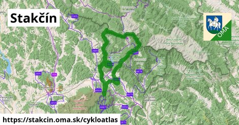 ikona Stakčín: 85 km trás cykloatlas v stakcin