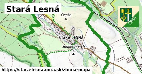 ikona Stará Lesná: 3,8 km trás zimna-mapa v stara-lesna