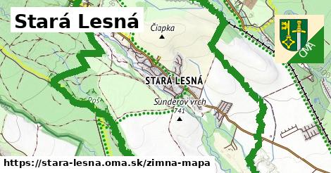 ikona Stará Lesná: 3,8 km trás zimna-mapa v stara-lesna