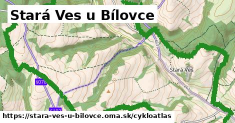 ikona Stará Ves u Bílovce: 7,4 km trás cykloatlas v stara-ves-u-bilovce