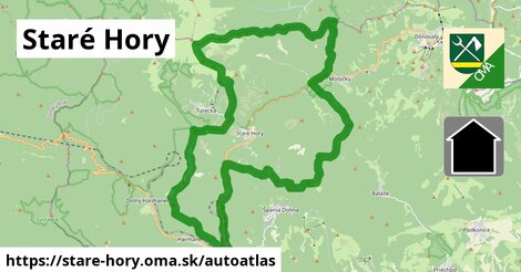 ikona Mapa autoatlas v stare-hory