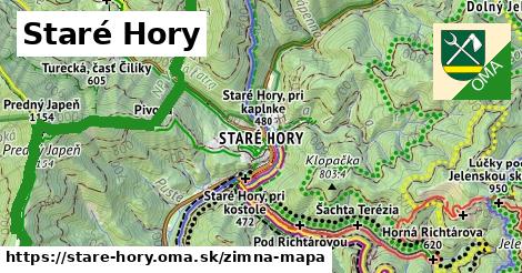 ikona Staré Hory: 11,4 km trás zimna-mapa v stare-hory