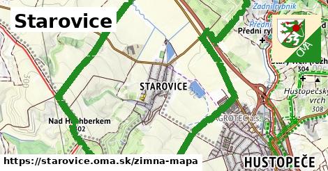 ikona Starovice: 0 m trás zimna-mapa v starovice