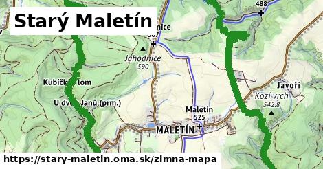 ikona Starý Maletín: 0 m trás zimna-mapa v stary-maletin