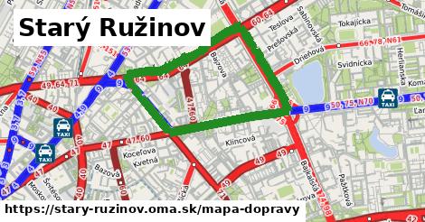 ikona Starý Ružinov: 45 km trás mapa-dopravy v stary-ruzinov