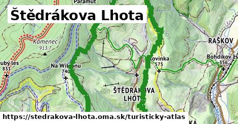 ikona Turistická mapa turisticky-atlas v stedrakova-lhota