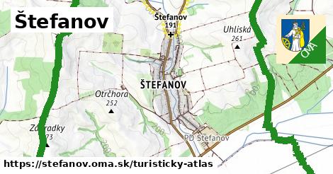 ikona Štefanov: 0 m trás turisticky-atlas v stefanov