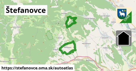 ikona Mapa autoatlas v stefanovce