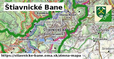 ikona Štiavnické Bane: 11,0 km trás zimna-mapa v stiavnicke-bane