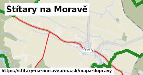 ikona Štítary na Moravě: 9,5 km trás mapa-dopravy v stitary-na-morave