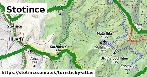 ikona Stotince: 2,8 km trás turisticky-atlas v stotince