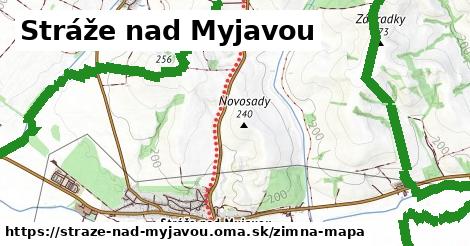 ikona Stráže nad Myjavou: 0 m trás zimna-mapa v straze-nad-myjavou