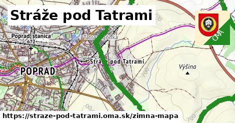 ikona Stráže pod Tatrami: 0 m trás zimna-mapa v straze-pod-tatrami