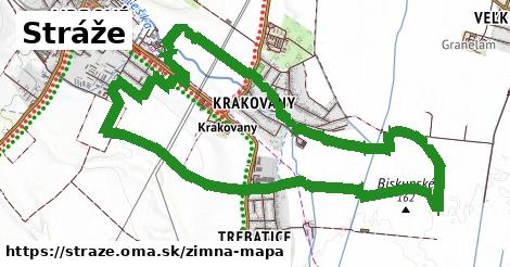 ikona Stráže: 0 m trás zimna-mapa v straze