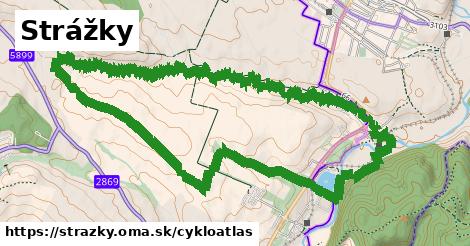 ikona Strážky: 2,6 km trás cykloatlas v strazky