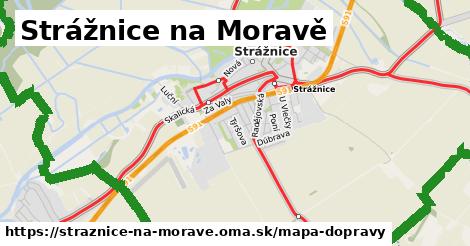 ikona Strážnice na Moravě: 30 km trás mapa-dopravy v straznice-na-morave