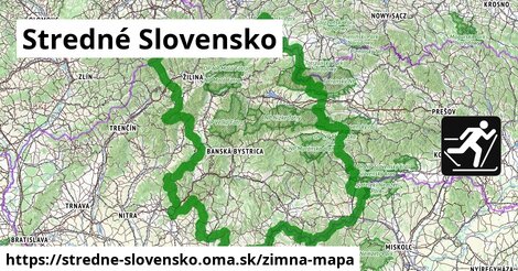 ikona Stredné Slovensko: 955 km trás zimna-mapa v stredne-slovensko