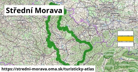 ikona Střední Morava: 7 tisíc km trás turisticky-atlas v stredni-morava