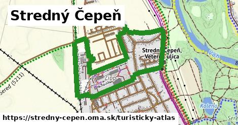 ikona Stredný Čepeň: 0 m trás turisticky-atlas v stredny-cepen