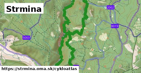 ikona Strmina: 1,83 km trás cykloatlas v strmina