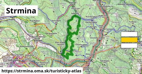 ikona Turistická mapa turisticky-atlas v strmina