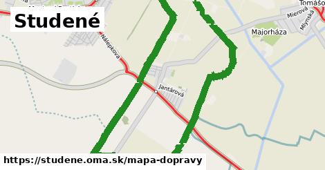 ikona Studené: 2,5 km trás mapa-dopravy v studene