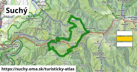 ikona Turistická mapa turisticky-atlas v suchy