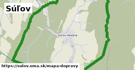 ikona Súľov: 0 m trás mapa-dopravy v sulov
