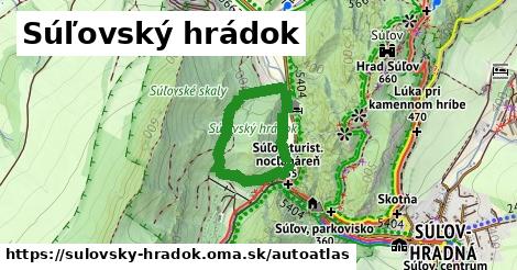 ulice v Súľovský hrádok