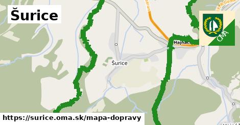 ikona Šurice: 9,7 km trás mapa-dopravy v surice