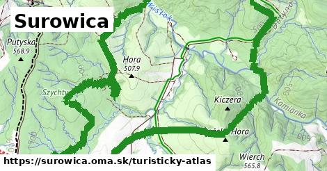 ikona Turistická mapa turisticky-atlas v surowica