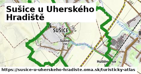 ikona Sušice u Uherského Hradiště: 1,71 km trás turisticky-atlas v susice-u-uherskeho-hradiste