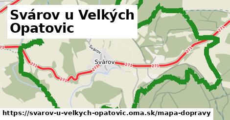 ikona Svárov u Velkých Opatovic: 2,9 km trás mapa-dopravy v svarov-u-velkych-opatovic