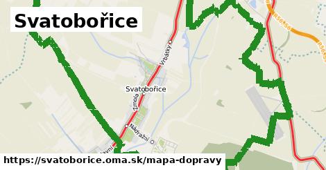 ikona Svatobořice: 6,2 km trás mapa-dopravy v svatoborice