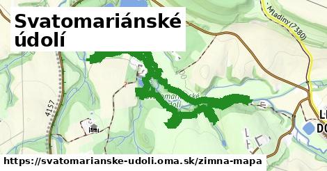 ikona Svatomariánské údolí: 0 m trás zimna-mapa v svatomarianske-udoli