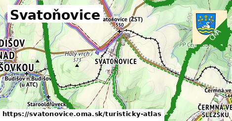 ikona Svatoňovice: 34 km trás turisticky-atlas v svatonovice