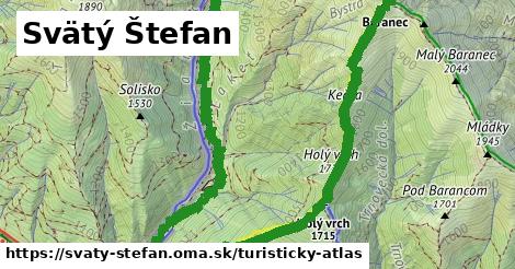 ikona Svätý Štefan: 5,9 km trás turisticky-atlas v svaty-stefan