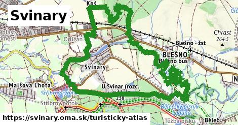 ikona Turistická mapa turisticky-atlas v svinary