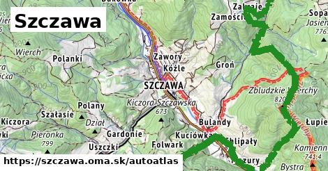 ikona Mapa autoatlas v szczawa