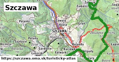 ikona Turistická mapa turisticky-atlas v szczawa