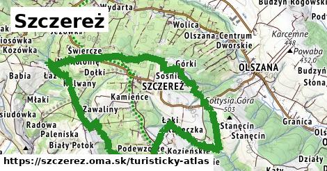 ikona Szczereż: 0 m trás turisticky-atlas v szczerez