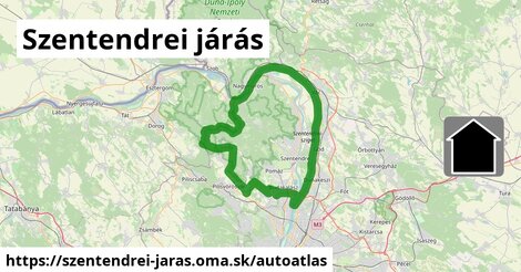 ikona Mapa autoatlas v szentendrei-jaras