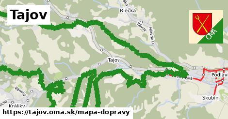 ikona Tajov: 0 m trás mapa-dopravy v tajov