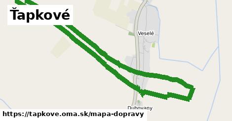 ikona Ťapkové: 0 m trás mapa-dopravy v tapkove