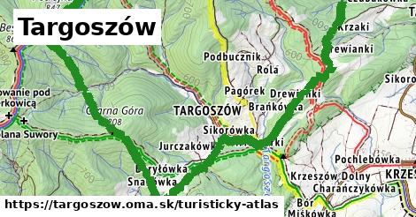 ikona Targoszów: 28 km trás turisticky-atlas v targoszow