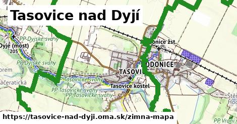 ikona Tasovice nad Dyjí: 0 m trás zimna-mapa v tasovice-nad-dyji