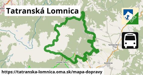 ikona Tatranská Lomnica: 8,2 km trás mapa-dopravy v tatranska-lomnica