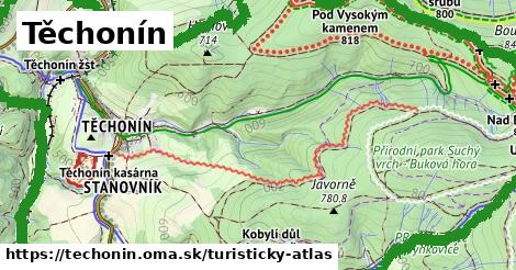 ikona Turistická mapa turisticky-atlas v techonin