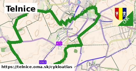 ikona Telnice: 12,1 km trás cykloatlas v telnice