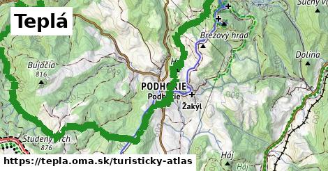 ikona Teplá: 2,1 km trás turisticky-atlas v tepla